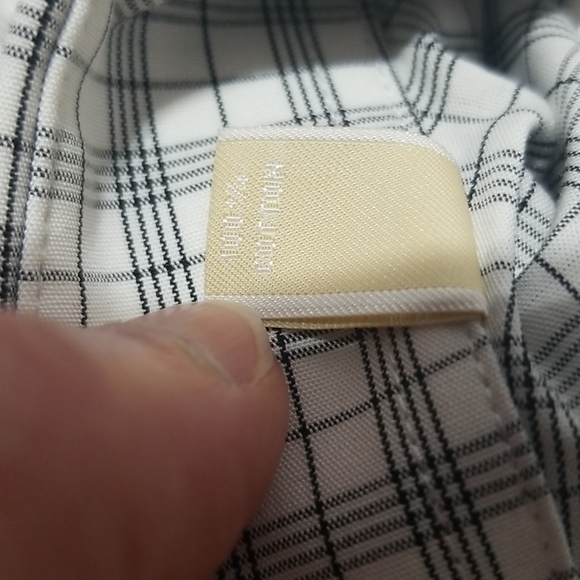 MICHAEL MICHAEL KORS White Gray Plaid Oeko-Tex Button Down Shirt in Shadow - Picture 10 of 14